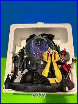 Disney Parks The Art of Disney Villains Musical Snow Globe Original Box Perfect