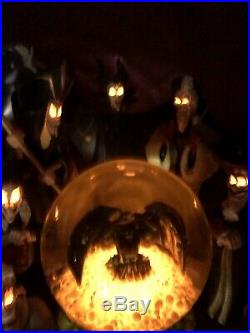 Disney Parks VILLAINS Light Up Musical Snow Globe. Maleficent Ursula Hook Scar +