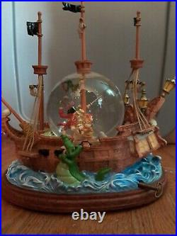 Disney Peter Pan Pirate Ship Musical Snow Globe You Can Fly