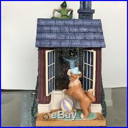Disney Peter Pan Wendy Snow Globe Plays You Can Fly Musical Lights NO WATER