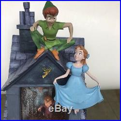 Disney Peter Pan Wendy Snow Globe Plays You Can Fly Musical Lights NO WATER