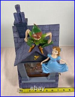 Disney Peter Pan You Can Fly Darling House Snow Music Globe Lights blower RARE