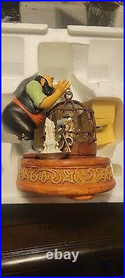 Disney Pinocchio Captured in Stromboli's Cage Musical Snow Globe