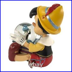 Disney Pinocchio Jimmy Cricket Musical Snow Globe When You Wish Upon a Star