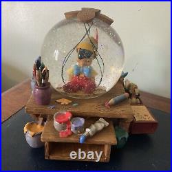 Disney Pinocchio Musical Snow Globe I've Got No Strings rare