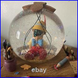 Disney Pinocchio Musical Snow Globe I've Got No Strings rare