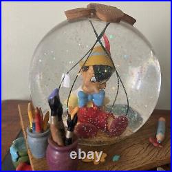 Disney Pinocchio Musical Snow Globe I've Got No Strings rare