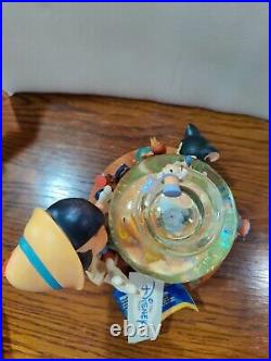 Disney Pinocchio Musical Snow Globe with Figueroa and Jiminy cricket vintage