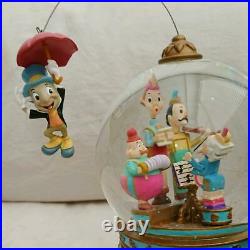 Disney Pinocchio Snow Dome Snow Globe Music Box Brahms Waltz