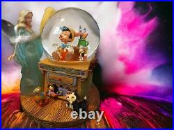 Disney Pinocchio & The Blue Fairy Musical Snow Globe
