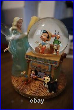 Disney Pinocchio & The Blue Fairy Musical Snow Globe