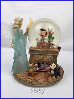 Disney Pinocchio & The Blue Fairy Snow Globe, Music Box Plays Toyland