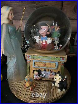 Disney Pinocchio & The Blue Fairy Snow Globe, Music Box Plays Toyland