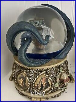 Disney Pirates of the Caribbean Musical Water Globe LARGE Collectible Rare