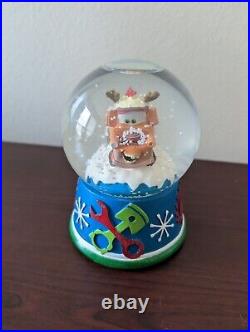 Disney Pixar Cars Tow Mater Musical Snow Globe Water Ball Glass Jingle