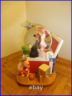 Disney Pixar Toy Story Musical Snow Globe Andy's Toy box As Is Extremely RARE