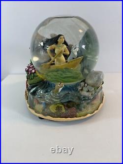 Disney Pocahontas & Meeko Musical Water Globe plays Just Around The Riverbend