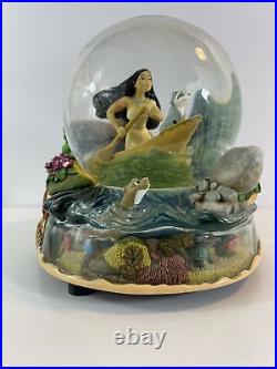 Disney Pocahontas & Meeko Musical Water Globe plays Just Around The Riverbend