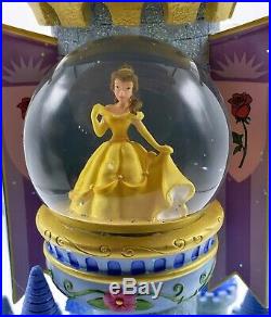 Disney Princess Castle Large 13 Balconies Musical Snow Globe. In original box