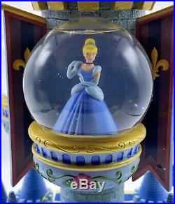 Disney Princess Castle Large 13 Balconies Musical Snow Globe. In original box