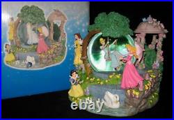 Disney Princess Enchanted Garden Musical Snow Globe Cinderella Belle Snow White