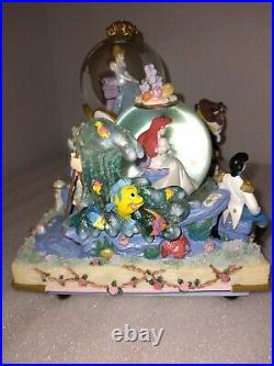 Disney Princess Fairy Tales Musical Snow Globe Ariel Belle Cinderella The Beast