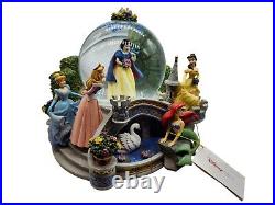 Disney Princess Garden Musical Snow Globe Snow White Belle Cinderella Ariel