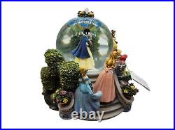 Disney Princess Garden Musical Snow Globe Snow White Belle Cinderella Ariel