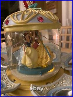 Disney Princess Musical Snow Globe Ariel Cinderella Beauty Snow White