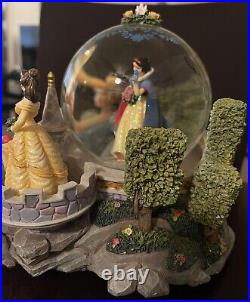 Disney Princess Once Upon A Dream Musical Snow Globe Ariel Belle Snow White Rare