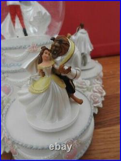 Disney Princess Wedding Cake Animated Musical Snow Water Globe
