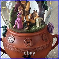 Disney Rare Hercules Musical Snow Globe-Plays Go The Distance