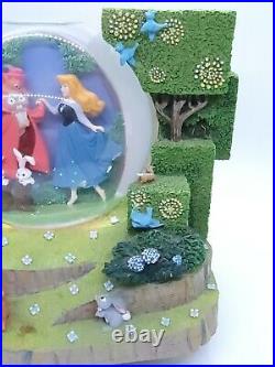 Disney SLEEPING BEAUTY Once Upon A Dream Musical Snow Globe Double Sided Rare