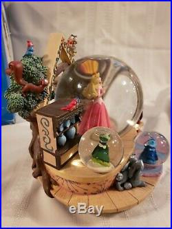 Disney Sleeping Beauty Aurora and Fairies Once Upon Dream Musical Snow Globe