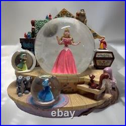 Disney Sleeping Beauty Musical Snow Globe With Multi Globes Fairy Godmothers