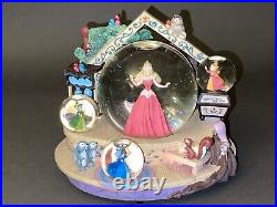 Disney Sleeping Beauty Musical Snow Globe With Multi Globes Fairy Godmothers