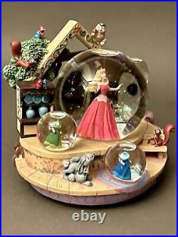 Disney Sleeping Beauty Musical Snow Globe With Multi Globes Fairy Godmothers