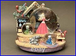 Disney Sleeping Beauty Musical Snow Globe With Multi Globes Fairy Godmothers