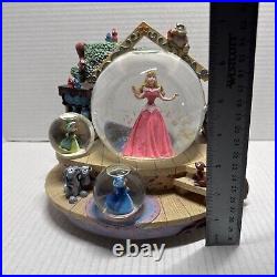 Disney Sleeping Beauty Musical Snow Globe With Multi Globes Fairy Godmothers