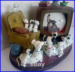Disney Snow Globe 101 Dalmatians watch Thunderbolt TV Light/Blower/Music