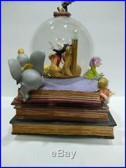 Disney Snow Globe Books Fiber Optic 75th Anniversary Dream Heart Makes Musical