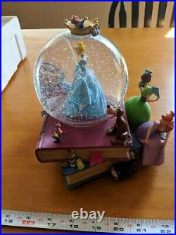 Disney Snow Globe CINDERELLA BOOKS A Dream is Wish Your Heart Makes Musical RARE