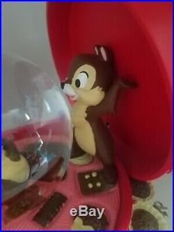 Disney Snow Globe Chip and Dale Valentine's Day Musical RARE