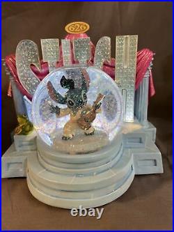 Disney Snow Globe Dome Stitch Elvis Lights Fan Music Box All Work EUC