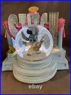 Disney Snow Globe Dome Stitch Elvis Lights Fan Music Box All Work EUC