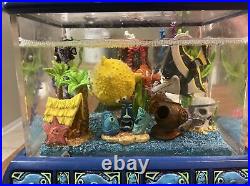 Disney Snow Globe Finding Nemo Aquarium Fish Tank Snowglobe Musical Vintage