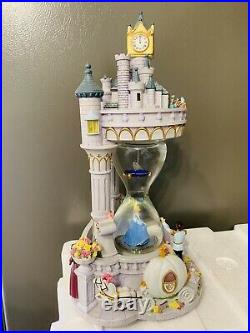 Disney Snow Globe HOURGLASS CINDERELLA Musical RARE withBox Lights Up