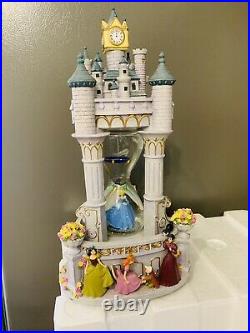 Disney Snow Globe HOURGLASS CINDERELLA Musical RARE withBox Lights Up