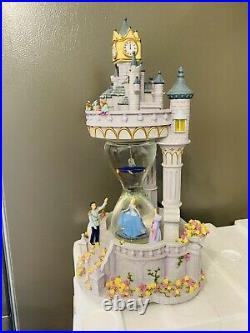 Disney Snow Globe HOURGLASS CINDERELLA Musical RARE withBox Lights Up