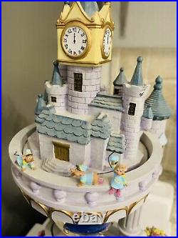 Disney Snow Globe HOURGLASS CINDERELLA Musical RARE withBox Lights Up